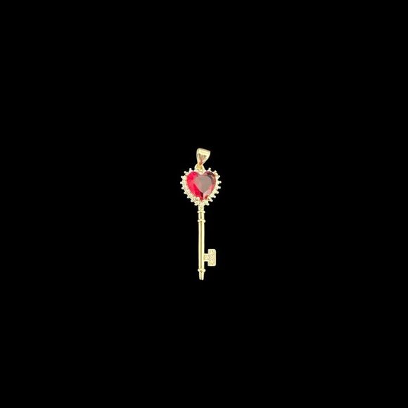 Gold Plated Key Pendant - Picture 1 of 5